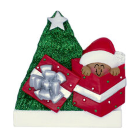 Baby in Box Christmas Ornament