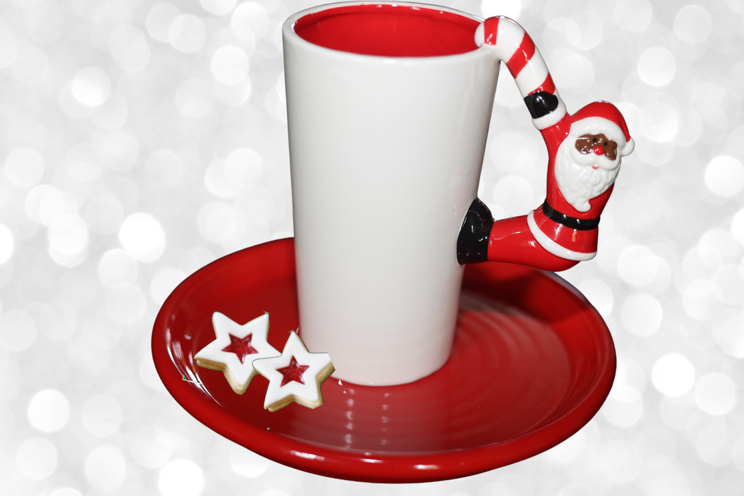 Santa Claus Coffee Mug with Three Dimensional Handle