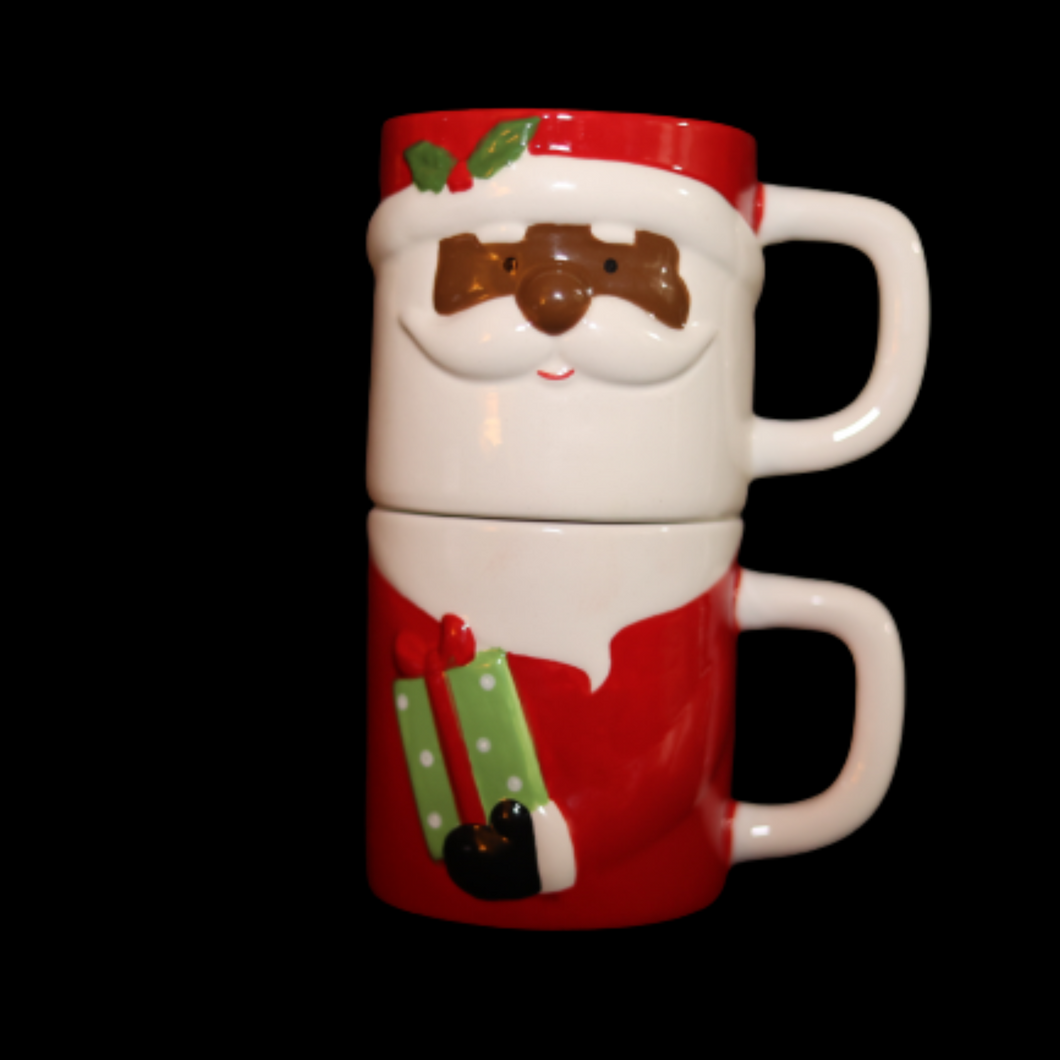 Two Piece Stackable Santa Claus Mug